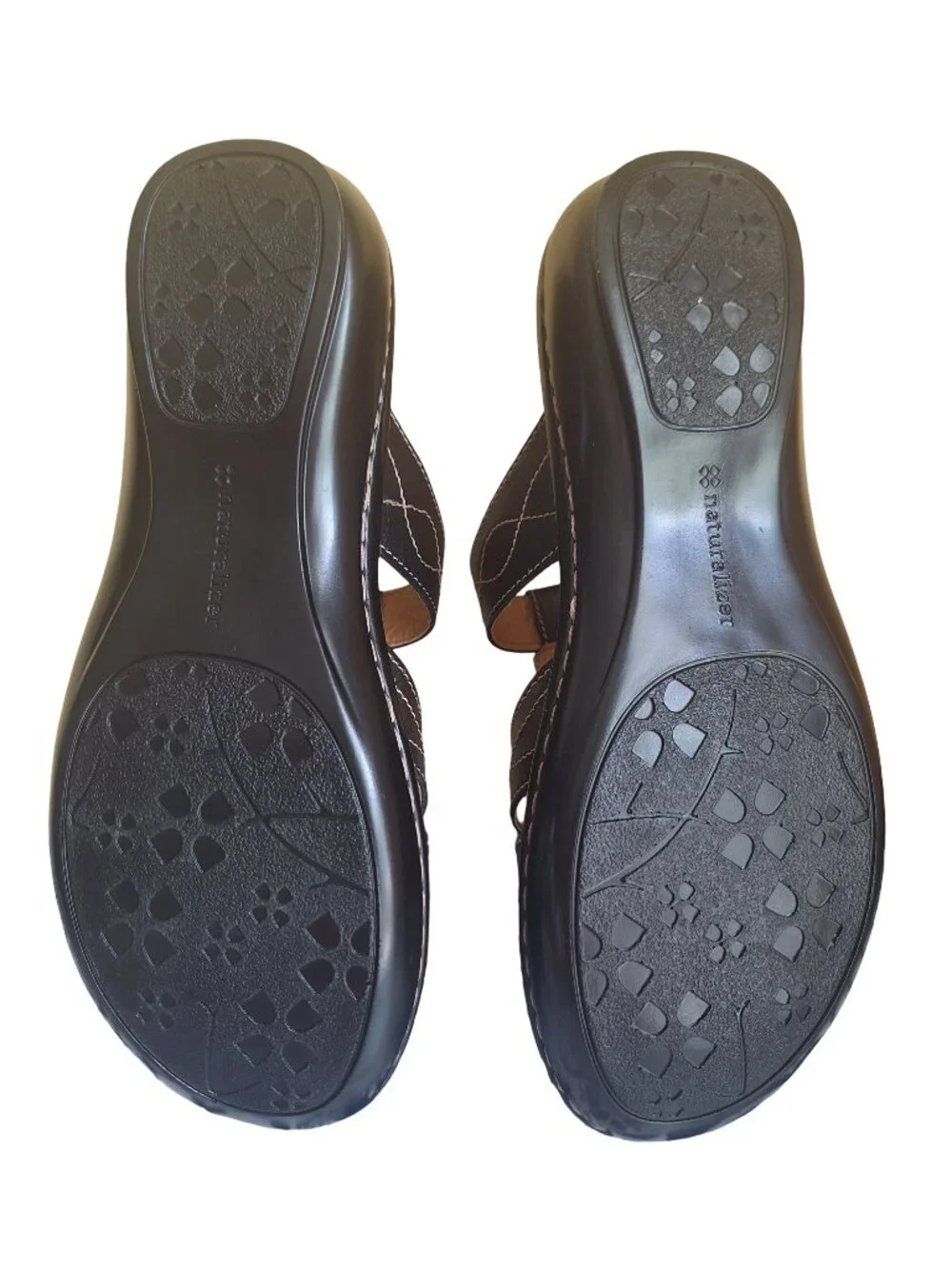 Naturalizer Journie Comfort Black Leather Gladiator Sandals Studded Sz 8.5